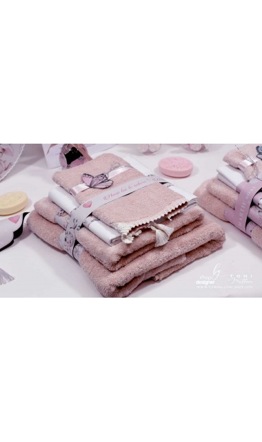 Trusou cu fluturi si flori ideal pentru un botez primavara Pink Spring 8